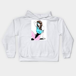 80´s Aerobics Girl Kids Hoodie